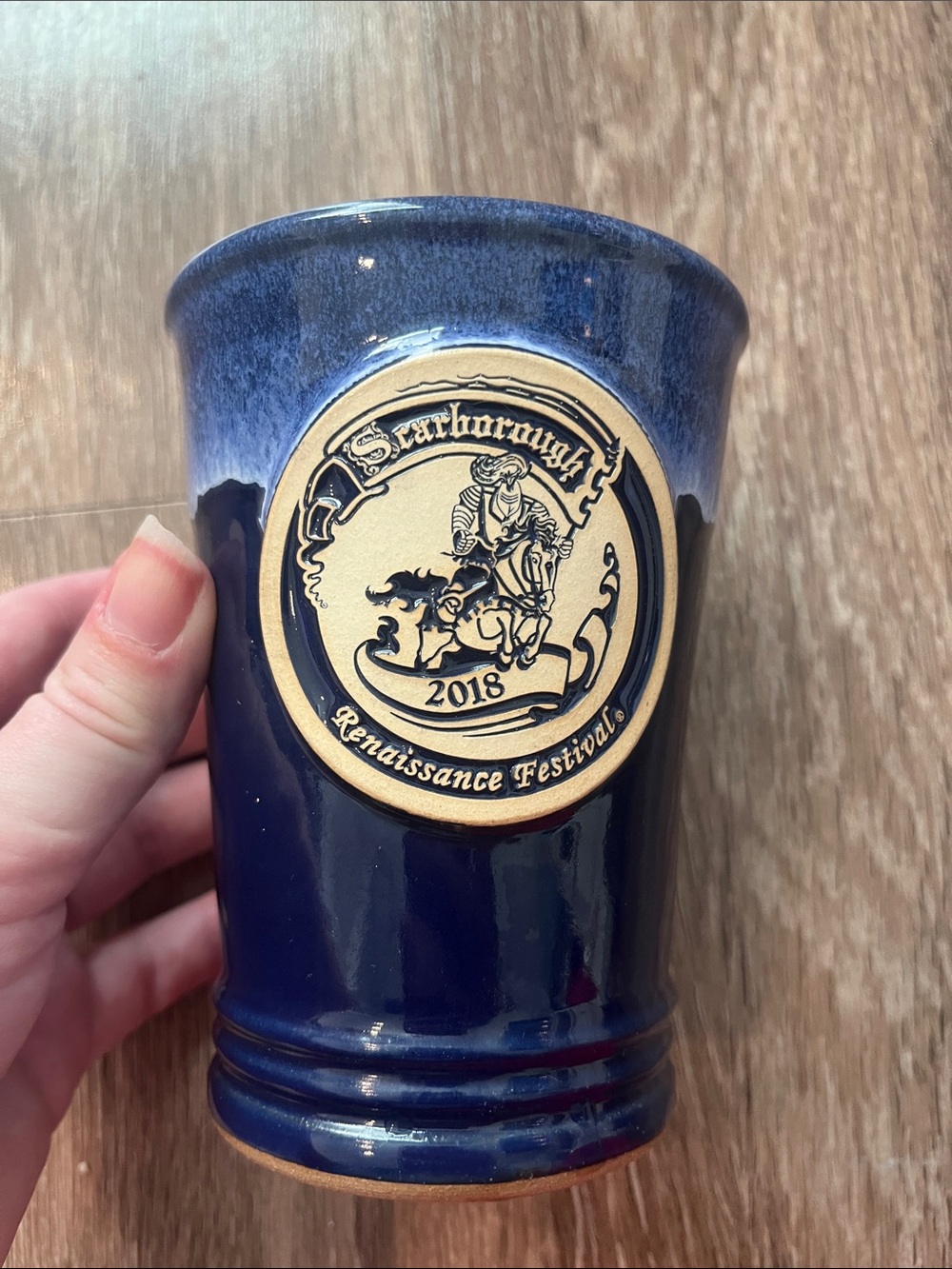 Scarborough Renaissance Festival 2018 Collectible Ceramic Tumbler - Blue